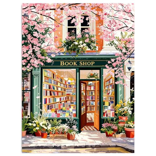 HITO Bookstore Diamond Painting Kits for Adults Bookstore Diamond Art Kits - color: G9594