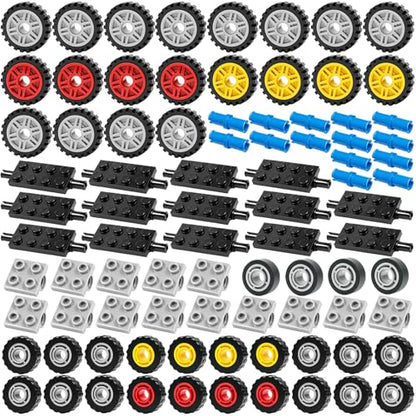 Wheels and Axles Sets Tires Building Blocks Classic Car Parts Accessories