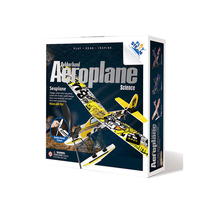 PLAYSTEM Rubber Band Aeroplane Seaplane STEM Kit - color: Seaplane