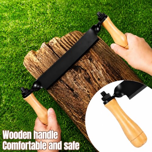 WILLBOND 2 Pcs 8 Inch Draw Knife Straight, Curved, Wood Debarking Tool - size: 8 Inch