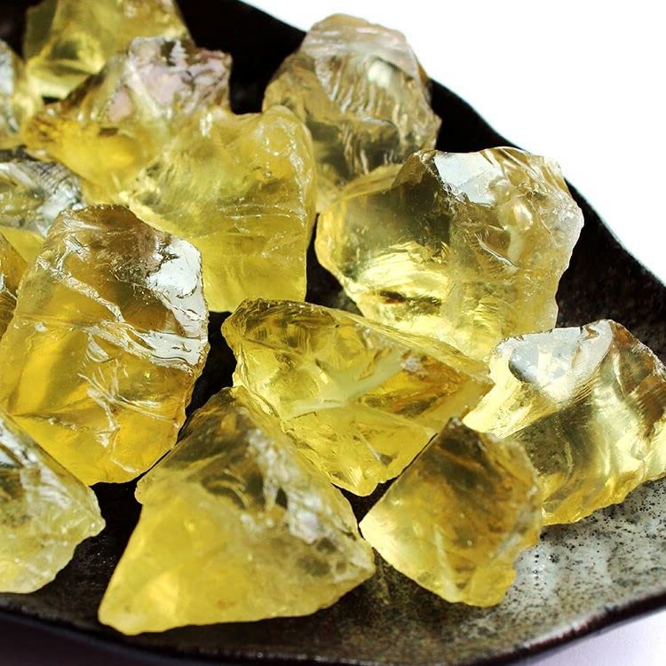 Zenkeeper 1Lb Authentic Raw Citrine Crystal Stone Rough Gemstones Fountain Rocks for Tumbling, Cabbing, Polishing, Wire Wrapping, Wicca & Reiki Crystal Healing - color: Citrine Crystal