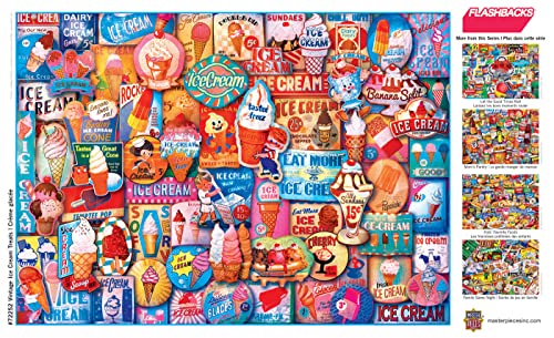 MasterPieces - 1000 Piece Jigsaw Puzzle, Ice Cream Treats, Fun for Adults, Family, Kids, Non-Glare Finish, 19.25" x 26.75" - style: Ice Cream Treats