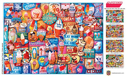 MasterPieces - 1000 Piece Jigsaw Puzzle, Ice Cream Treats, Fun for Adults, Family, Kids, Non-Glare Finish, 19.25" x 26.75" - style: Ice Cream Treats