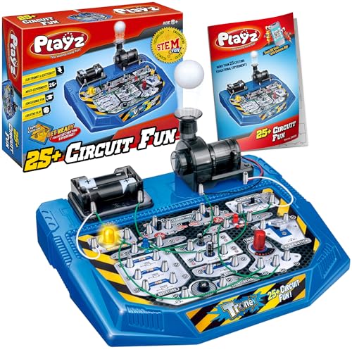 Playz Circuit Board for Kids, Educational Science Kits for Kids Age 8-12 - size: 25+ Experiments