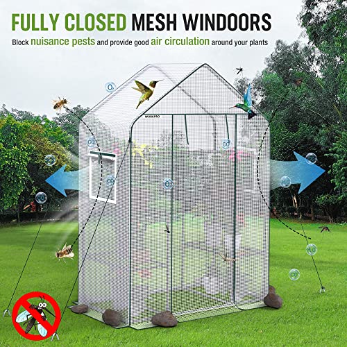 WORKPRO Portable Small Greenhouses(56"x 29"x 77") for Outdoor/Indoor - style: 56" L X 28" W X 77" H- Walk in Small
