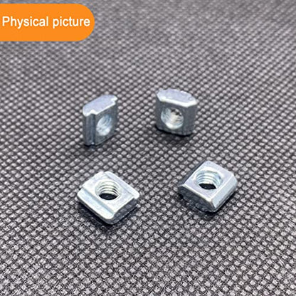 100pcs 2020 Series Sliding T-Nuts Metric M5 Thread Slide in Hammer Head T-Nut for Standard 6mm T-Slot Aluminum Extrusion Profile - style: 100pcs 20 Series Slide T Nut