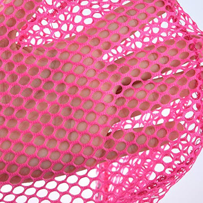 Coopay 2 Pieces Butterflies Kids Fishing Net Catching Bug Floating Bait Beach Nets for Outdoor Playing - color: Rose Red + Orange