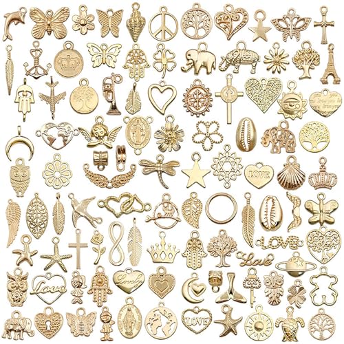 Jewelry Making Charms Pendants for Bracelet Bulk lot Necklace Earrings Keychain Charms Beads DIY Kit Trendy Craft