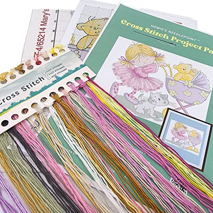 Howie's Needlepoint Cross Stitch Kits, 11CT Pre-Printed Pattern Needlepoint Kits, Full Range of Stamped Starter Kits (Mary's Skirt, 15.4 x 13.4 Inch) - color: Mary's Skirt