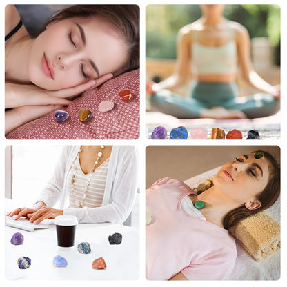 Chakra Healing Crystals Set - Crystals and Healing Stones, Chakra Bracelets, Amethyst Crystal Wand and Ball, 7 Chakra Stones Set, Energy Balance and Protection, Relief Anxiety Stress Gifts for Women - color: Colorful (Set 12)