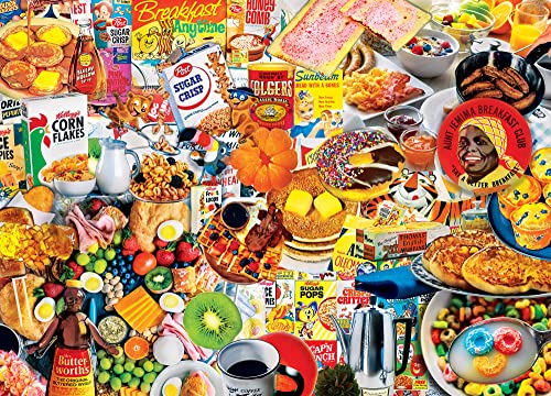 MasterPieces - 1000 Piece Jigsaw Puzzle, Breakfast of Champions, Fun for Adults, Family, Kids, Non-Glare Finish, 19.25" x 26.75" - size: 1000 Piece