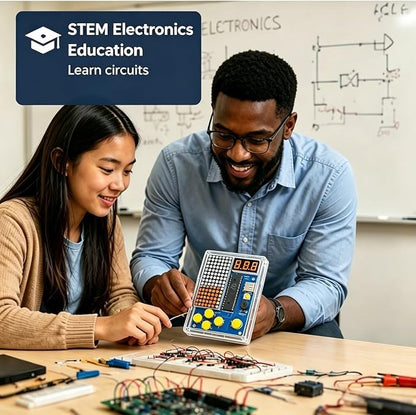 Gikfun Soldering Practice Kit with 4 Retro Games - DIY Electronics Project for STEM Learning, School, Home w/ Acrylic Case EK1987 - size: Medium