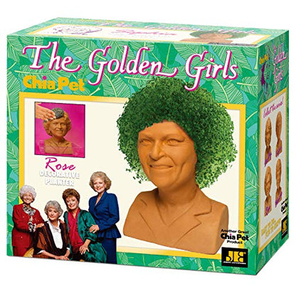 Chia Pet Golden Girls Rose Terracotta Planter with Seed Pack - style: Golden Girls - Rose