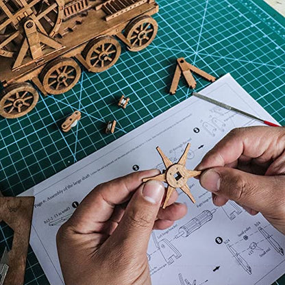 YAQUMW European Medieval Retro Wooden Cranes Crafting and Building Challenging Tabletop Game Toy Model Kits-1:36 Scale DIY 3D Wooden Puzzles for Personal Interest