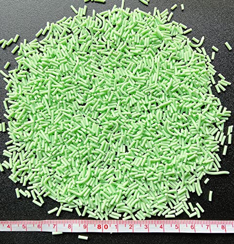 EHOPE 50g Fake Sprinkles Resin Sprinkles Fake Candy Sprinkles Clay Sprinkles Polymer Sprinkles Polymer Clay Slices for Nail Art DIY Crafts Cake Phone Case(17-Light Green） - color: 27-Light Green