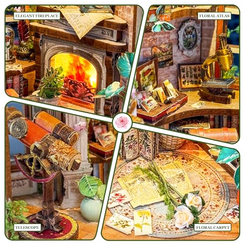Book Nook Kit DIY Miniature House 3D Wooden Puzzle - Dreamland Floral Studio - color: Dreamland Floral Studio
