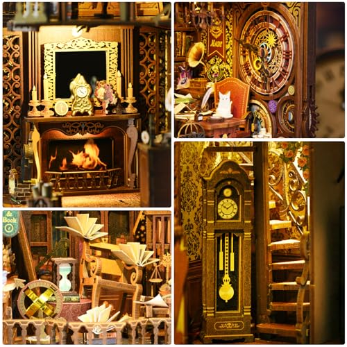 TOYQI Book Nook Kit, DIY Miniature Dollhouse Kit for Adults and Teens - color: Wonder Libraty