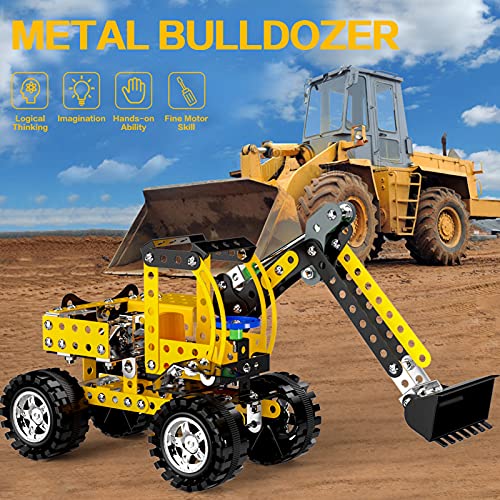Lucky Doug Stem Building Projects Toys for Kids Boys 8 9 10 11 12 Year Old, Metal Building Construction Model kit, Building Blocks DIY Toy - style: 9904