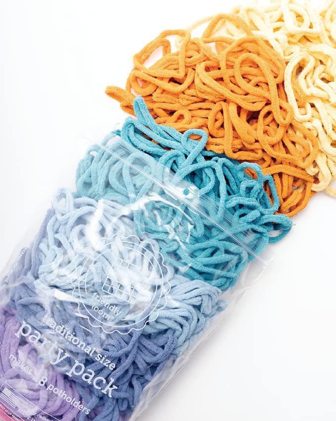 Friendly Loom Quality Cotton Weaving Loops in Botanical Inspired Colors – 7” Traditional Size | Weave 18 Functional Potholders | Made in the USA