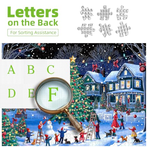 Blueforest 1000 Piece Community Christmas Tree Jigsaw Puzzle for Adults - color: Community Christmas Tree