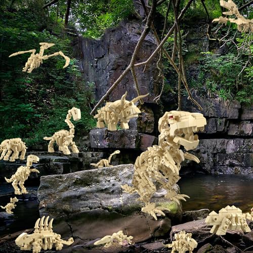 12PCS Pre Filled Easter Eggs with Toy - 12 in 1 Dinosaur Skeleton Model Kit - style: Dinosaur Skeleton