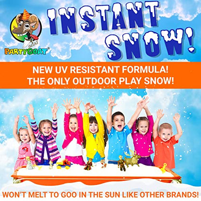 PARTY GOAT 7 Gallon Fake Snow Powder for Kids, 18oz Artificial Instant Snow - size: 7 Gallons