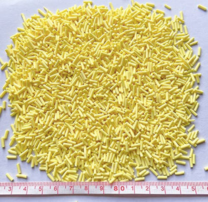 50g Fake Sprinkles Resin Sprinkles Fake Candy Sprinkles Clay Sprinkles Polymer Sprinkles Polymer Clay Slices for Nail Art DIY Crafts Cake Phone Case(8-Yellow） - color: 18-Yellow