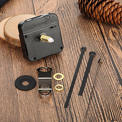 Hicarer 28 mm Long Shaft Quartz Clock Movement Clock Parts Repair Kit (Black) - color: Black