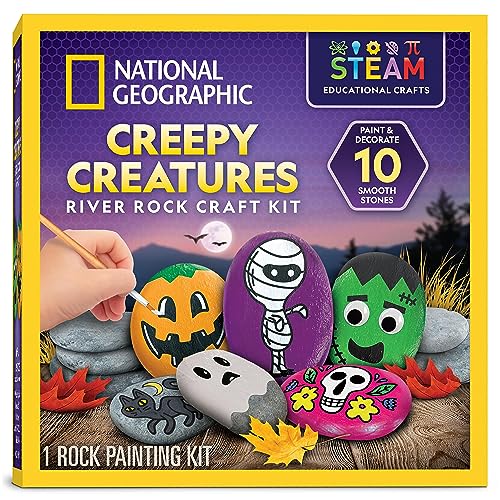 National Geographic Creepy Creatures Rock Painting Halloween Craft Kit - style: Creepy Creatures