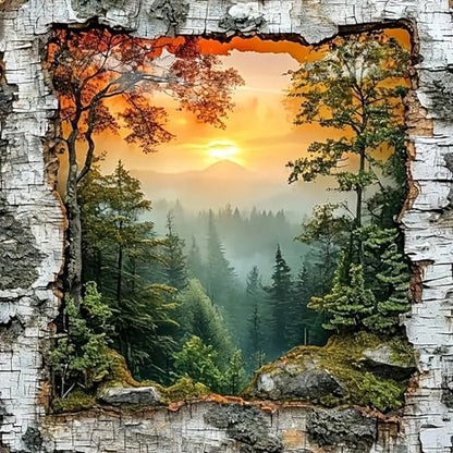 5D Forest Landscape Diamond Art kits for Adults Beginners 13.7x 13.7 Inch - color: KM30-1