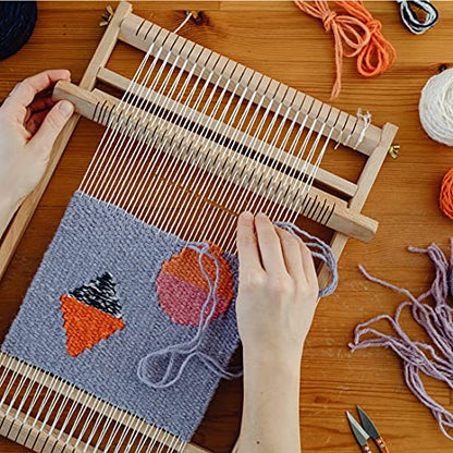 Ayasee Wooden Weaving Loom, Multi-Craft Weaving Frame to Handcraft for Beginners, 15.35x9.84in/39x25cm
