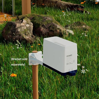 ECOWITT WH5370 Wireless Rain Gauge, Includes WN20 Tipping-Bucket Collector Sensor and WH5370_C Display Console, for Rainfall History, Alerts, Indoor Temperature & Humidity, and Date&Time, 915 MHz - style: WH5370BU