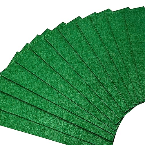 Jtnohx Stiff Felt Sheets 2mm Thick Felt Fabric for Crafts Green 12pcs - color: Green