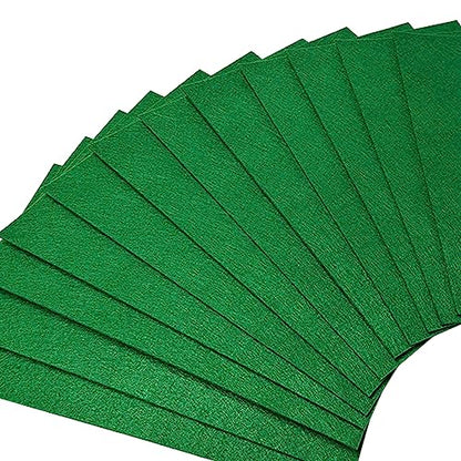 Jtnohx Stiff Felt Sheets 2mm Thick Felt Fabric for Crafts Green 12pcs - color: Green