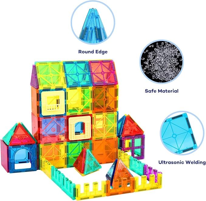 Anbalulu Magnetic Building Tiles,Magnetic Toys for Boys and Girls - size: 30PCS