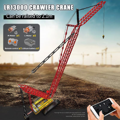 Mould King 17015 Technology Crawler Crane Building Block Kit, Heavy Duty Crawler Crane with Motors for Adult, 4318 pcs Engineering Building Set
