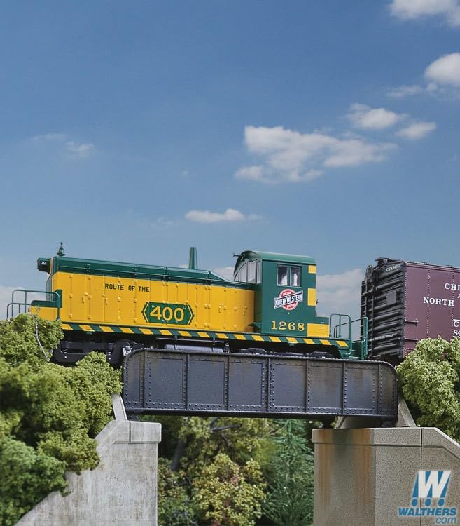 Walthers Cornerstone HO Scale 30' Single-Track Railroad Through Girder Bridge - Kit Train Collectable Train - style: 30' Single-Track Railroad Through Girder Bridge