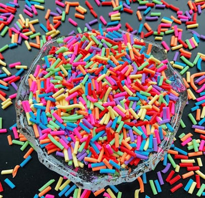 50g Fake Sprinkles Resin Sprinkles Fake Candy Sprinkles Clay Sprinkles Polymer Sprinkles Polymer Clay Slices for Nail Art DIY Crafts Cake Phone Case(21-Colorful Sugar） - color: 31-Colorful