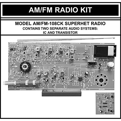 Elenco AM/FM Radio STEM Soldering Kit, IC & Transistor Project