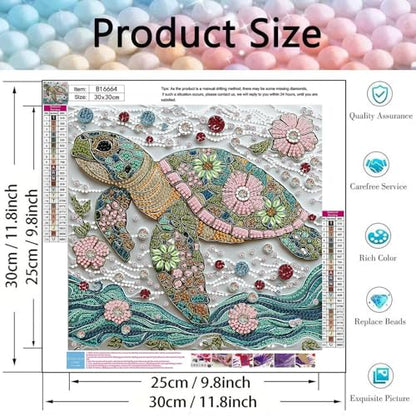 Diamond Art Kits for Adults,Sea Turtle Diamond Painting Kits 12X12 in - color: Sea Turtle