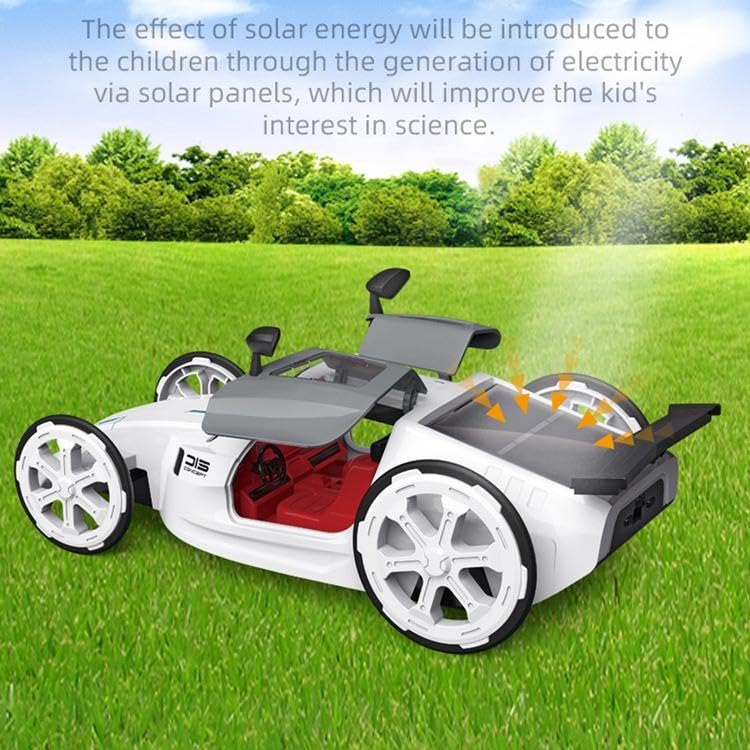 STEM Learning Toy for Kids Ages 8-12, DIY Solar Powered Car Kit, Educational Science Kit for Boys and Girls, Hands-On Engineering Toy, Build Your Own Solar Car Project