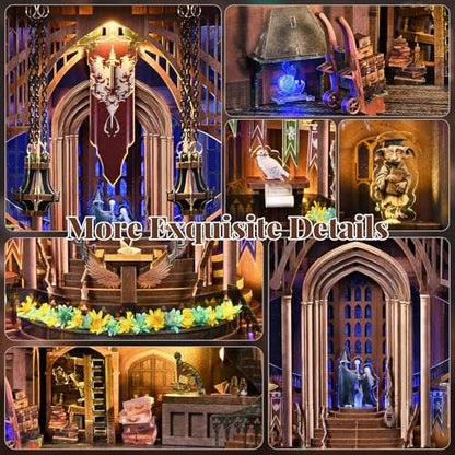 Book Nook Kit, DIY Miniature Tiny House Magic Book - color: Magic Admissions Guide