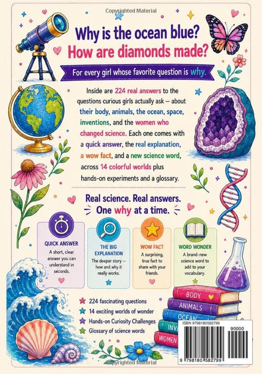 100,000 WHYS for Curious Girls: A Fun STEM Encyclopedia of Real Science for Bright, Curious Minds (Ages 6-12)