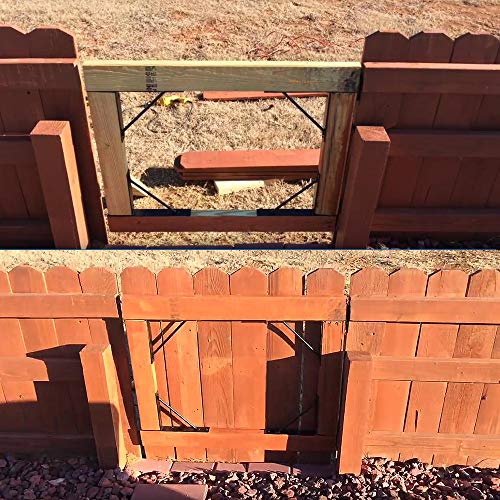 Mofeez Corner Brace Bracket No Sag Kit for Shed Doors, Driveway Gates, Corral Gates, Wood Windows (2 Sets) - style: Anti Sag Gate Kit - 2Set
