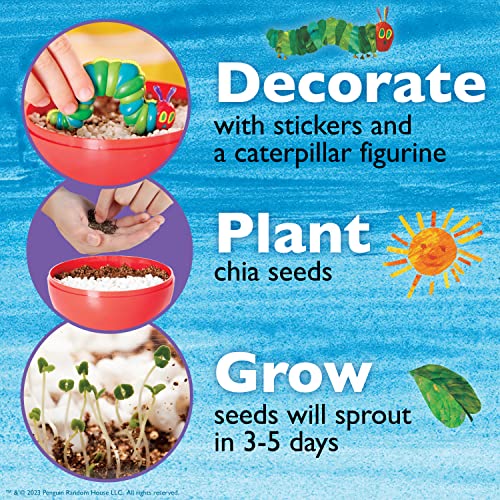 Creativity for Kids The Very Hungry Caterpillar: Ready to Grow Garden - Summer Activities | Science Terrarium Kit Inspired from The World of Eric Carle Books, Education Gifts for Kids (Ages 6+)