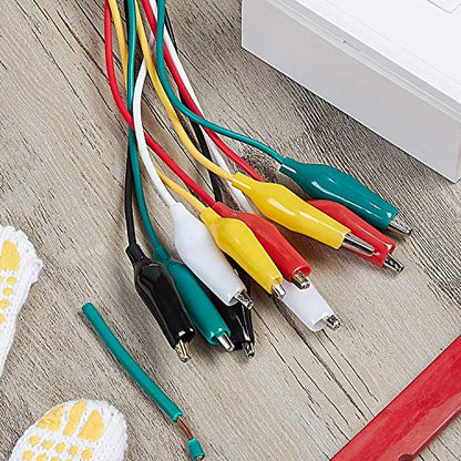 WG-026 10-Piece Test Lead Set with Alligator Clips, 22 AWG, 20.5-Inch - size: 3 PACK