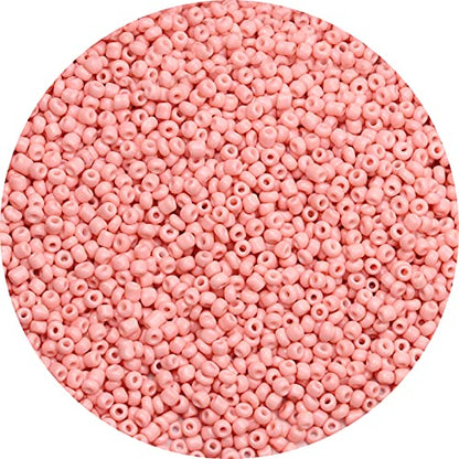 5000pcs Beige Pink Glass Seed Beads Bulk, Small Tiny Waist Spacer Beads for Bracelet, Necklace Jewelry Making, DIY Craft Projects(3mm 8/0) - color: Beige Pink, size: 3mm
