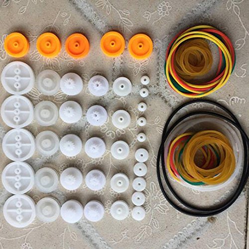 Pulley Combination Package Wheel Group Rubber Transmission Belt Rubber Band Model Toy Car Accessories For Science Experiments Diy Robots