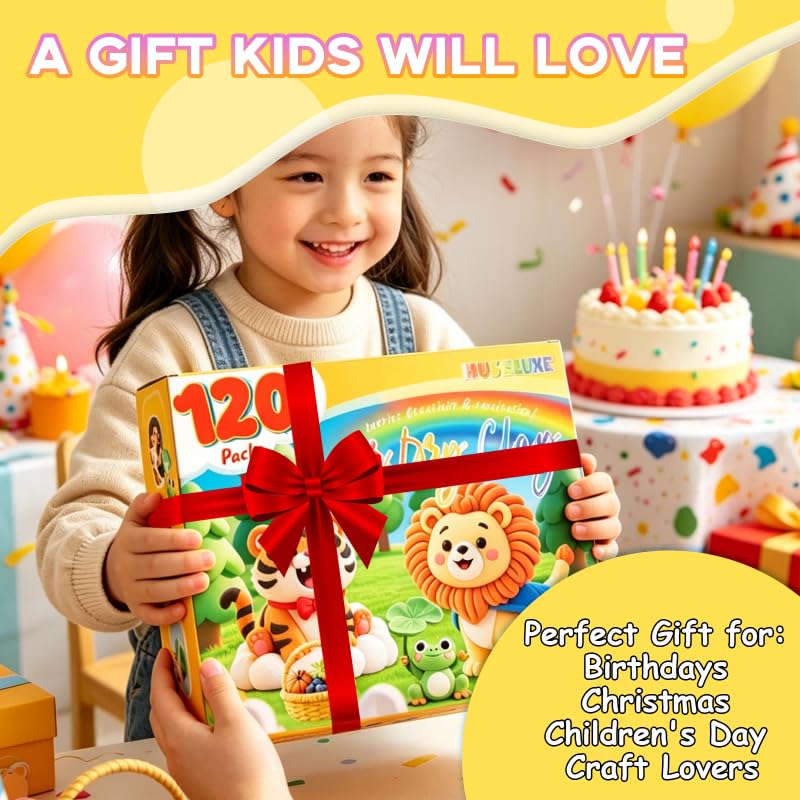 MuseLuxe 120 Colors Air Dry Clay Kit with Sculpting Tools - color: 120 Colors