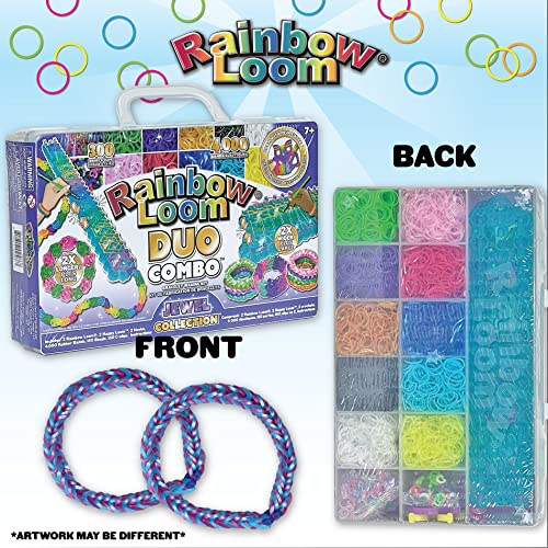 Rainbow Loom Duo Combo with 4,000 Jewel Rubber Bands & Organizer Case